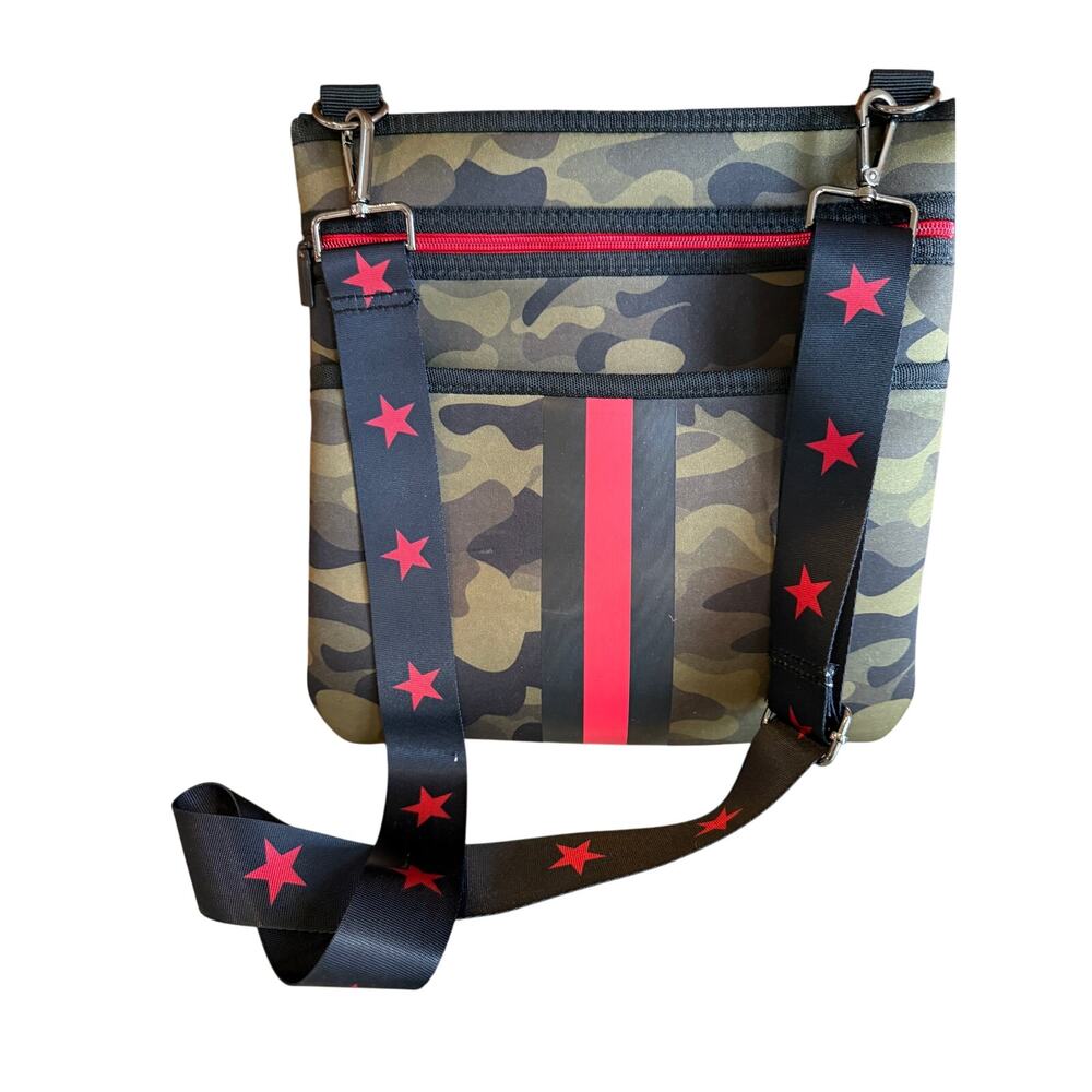 Haute Shore Soho Neoprene Crossbody Bag Camo Print